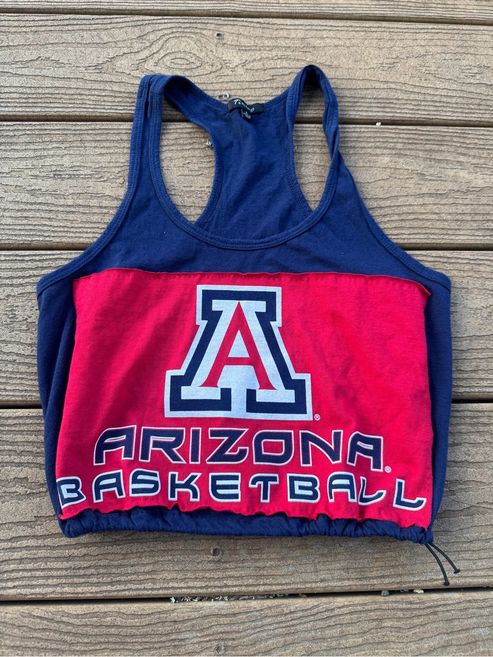 Arizona Crop Tank - Navy & Red